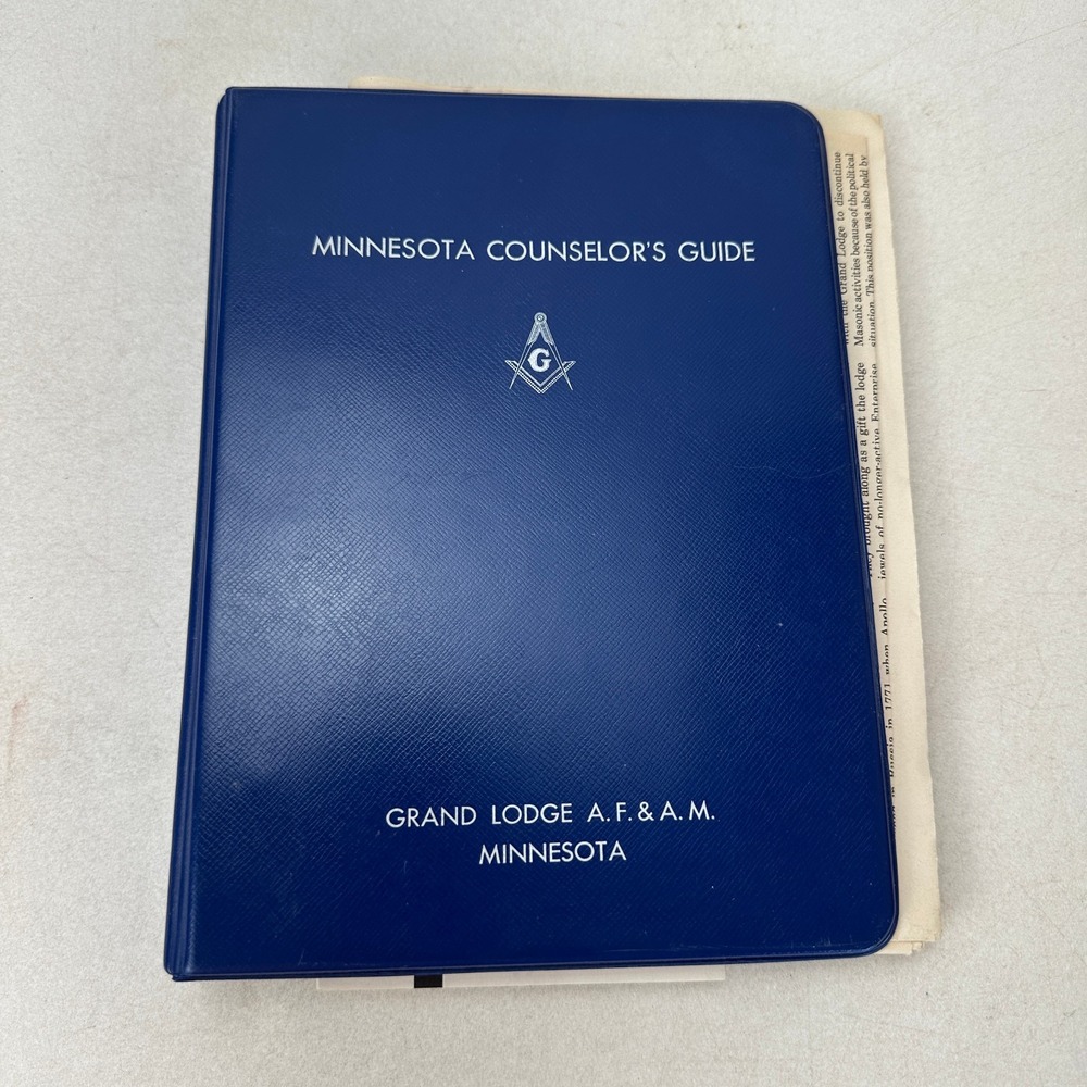 Minnesota Counselor's Guide Grand Lodge AF & AM Freemasonry Free Masons 1964